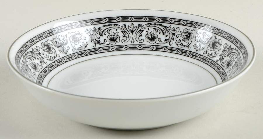 Tribute (Platinum Trim) Fruit/Dessert (Sauce) Bowl by Bristol (Japan)-1