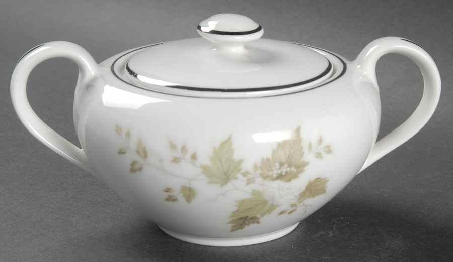 Woodvine Sugar Bowl & Lid by Bristol (Japan)-1