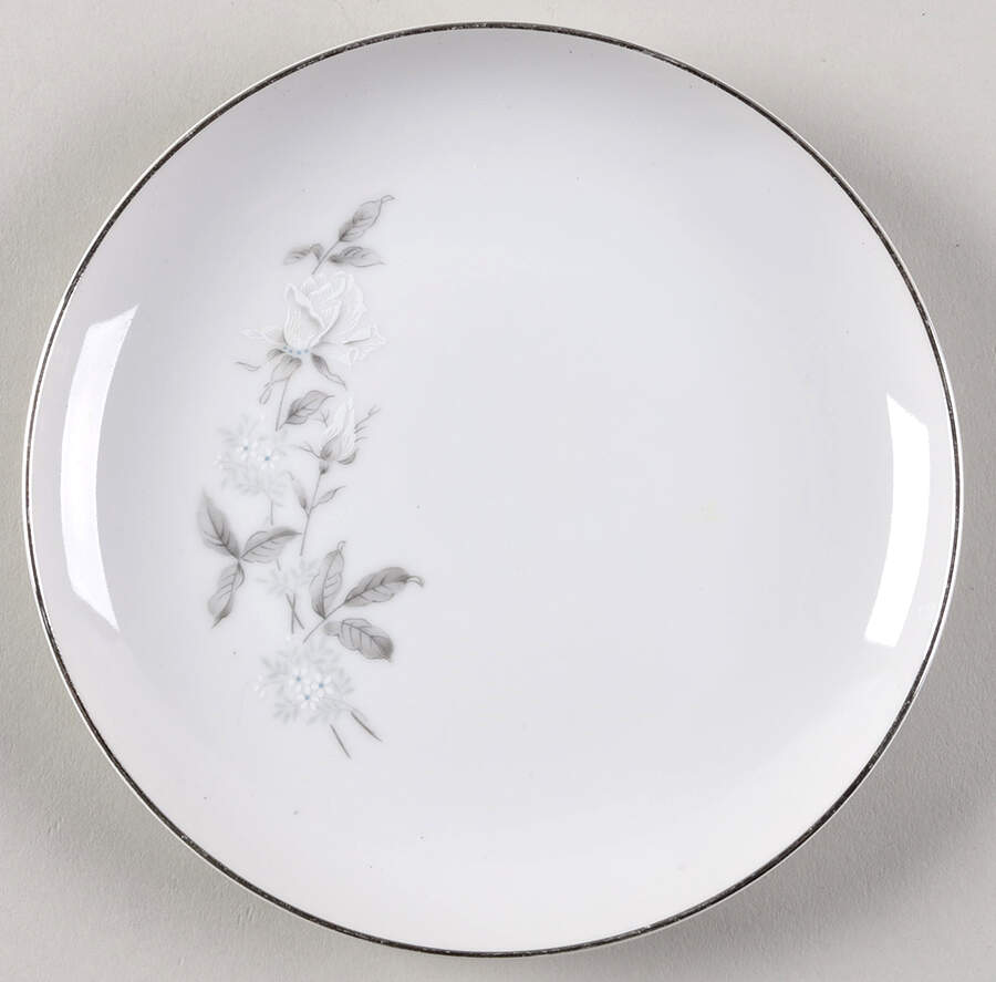 White Rose Bread & Butter Plate by Brookwood-1