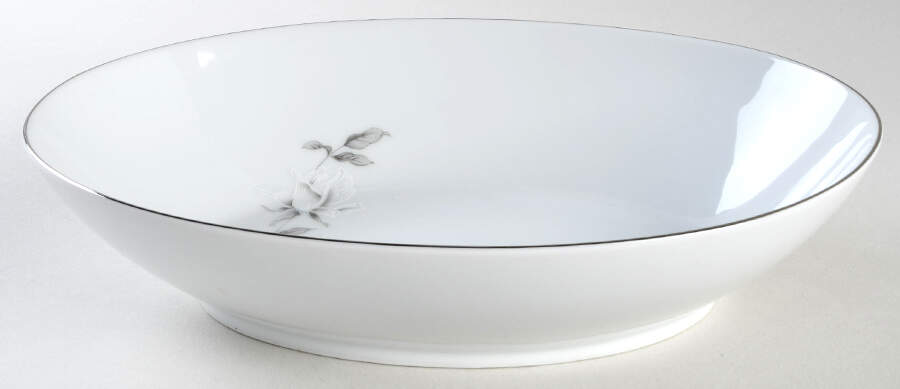 White Rose 10" Oval Vegetable Bowl by Brookwood-1