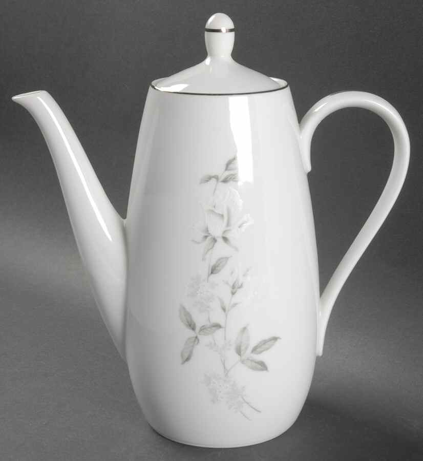 White Rose Coffee Pot & Lid by Brookwood-1