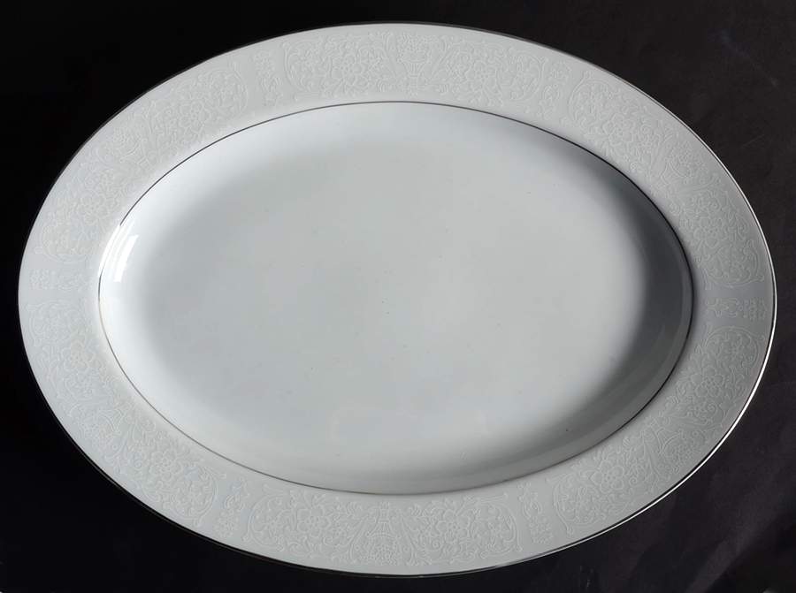 Winter Lace 14" Oval Serving Platter by Brookwood-1
