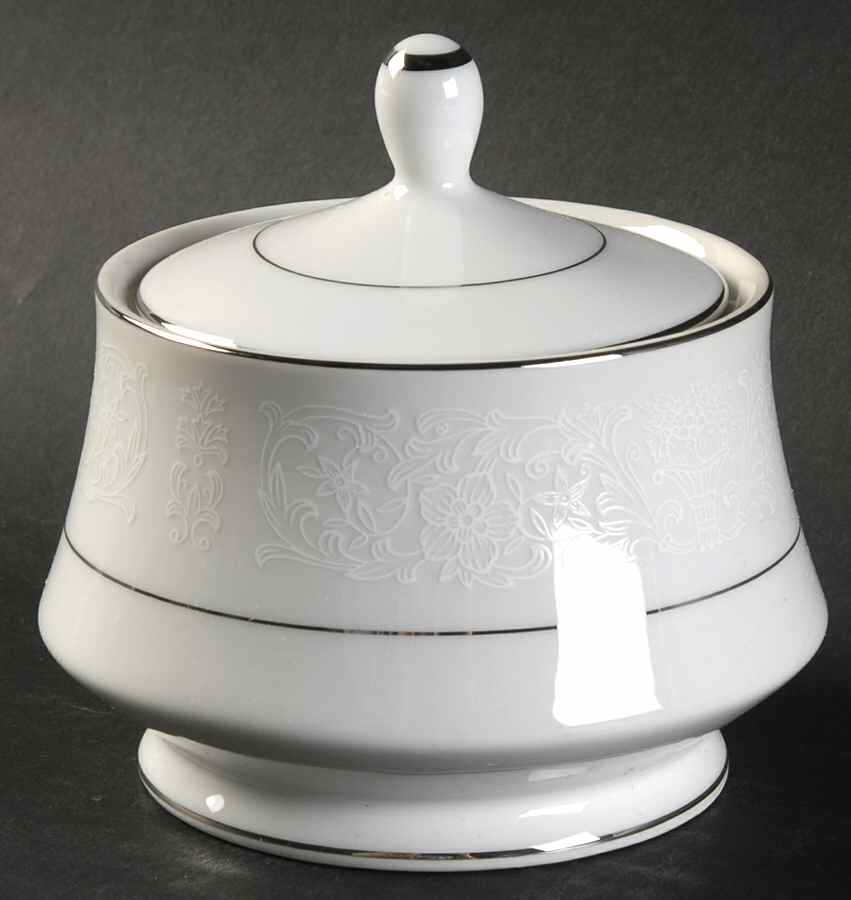 Winter Lace Sugar Bowl & Lid by Brookwood-1