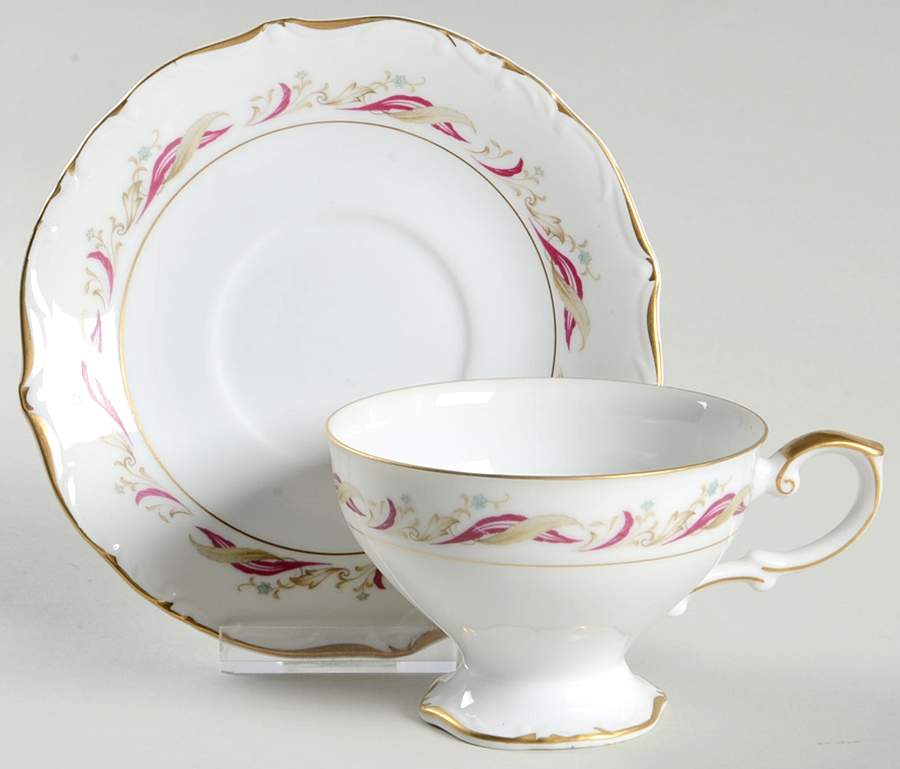 Concerto Footed Cup & Saucer Set by Breton-1