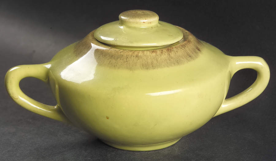 Desert Mist Green (Chartreuse) Sugar Bowl & Lid by Brock-1