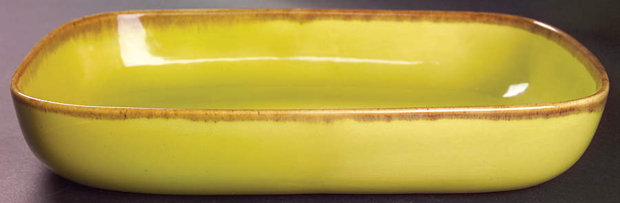 Desert Mist Green (Chartreuse) 11" Oval Vegetable Bowl by Brock-1