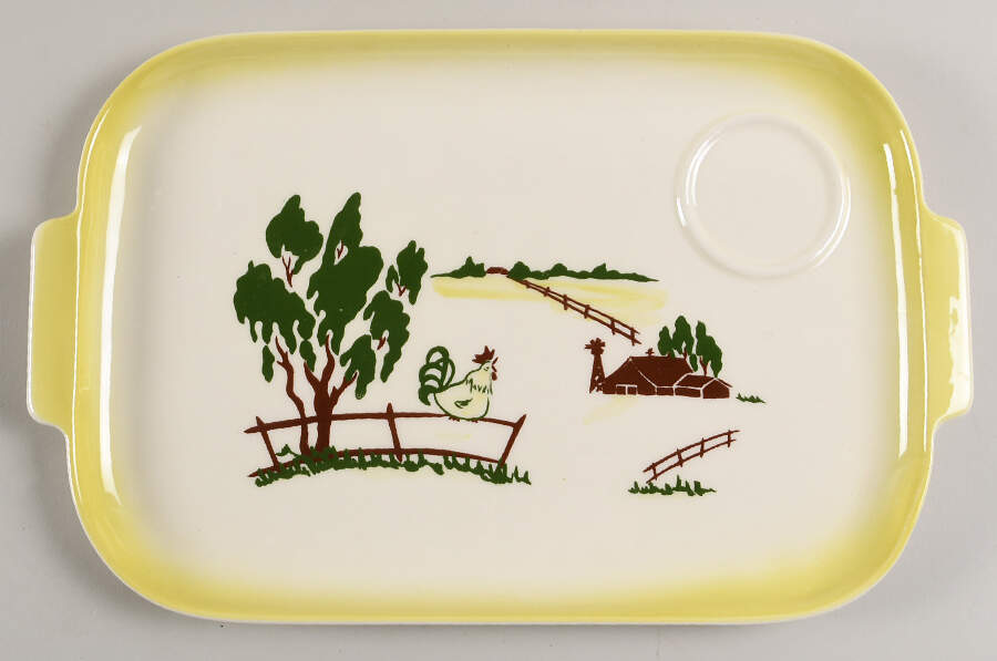 California Farmhouse Yellow Snack Plate by Brock-1