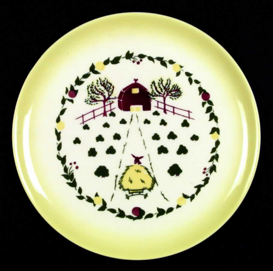 California Farmhouse Yellow Luncheon Plate by Brock-1