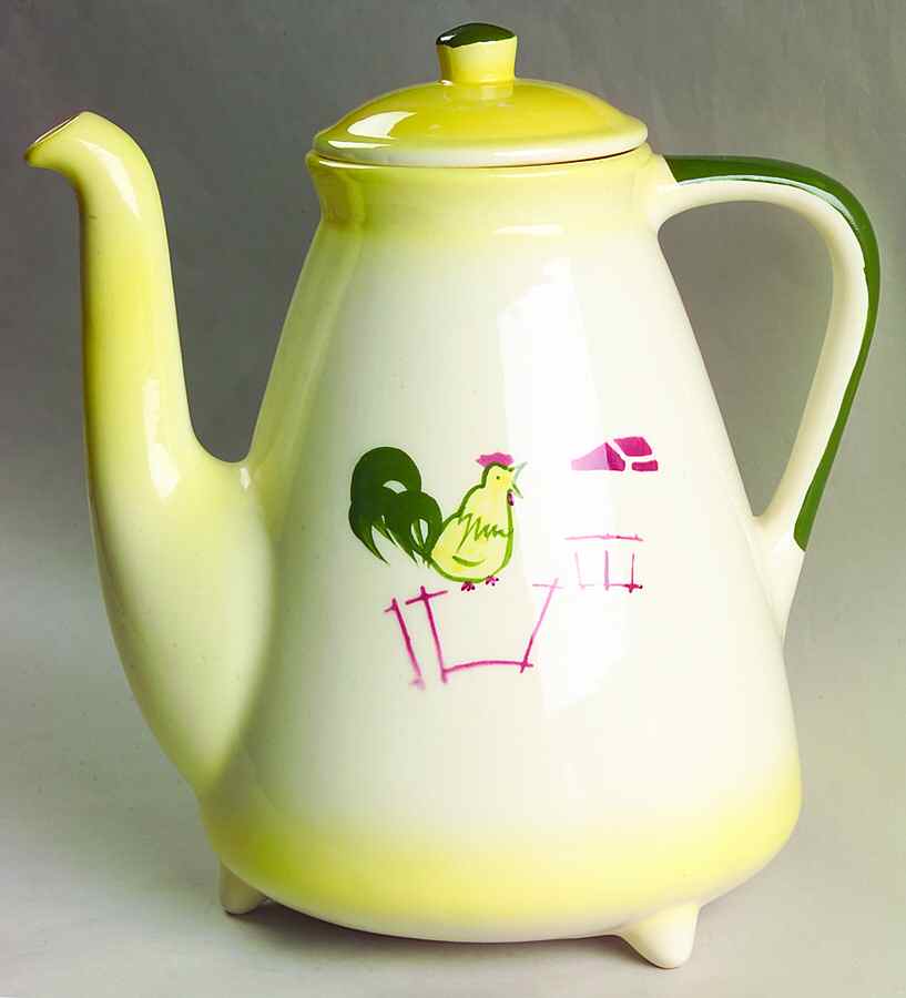 California Farmhouse Yellow Coffee Pot & Lid by Brock-1