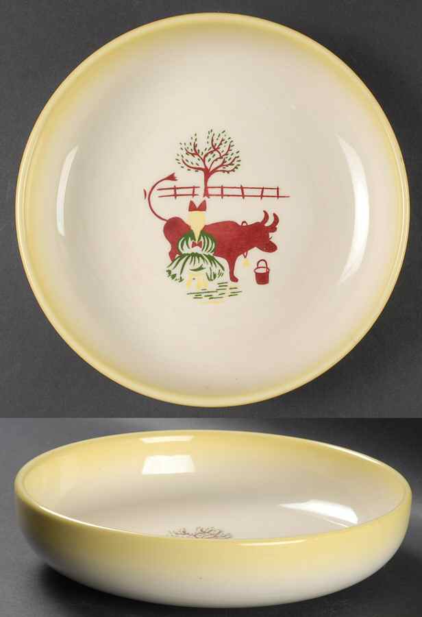 California Farmhouse Yellow 8" Round Vegetable Bowl by Brock-1