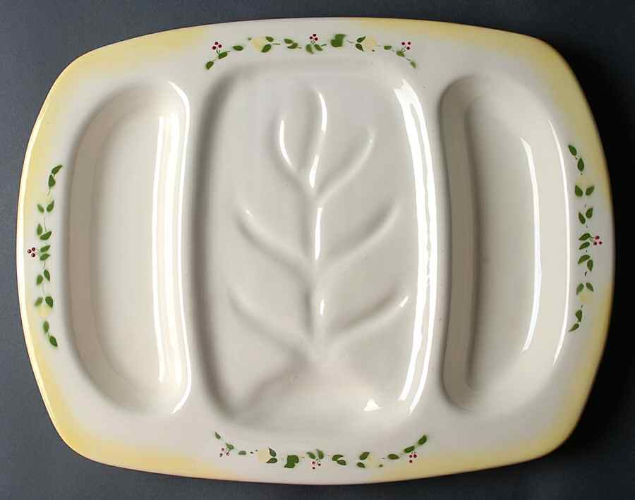 California Farmhouse Yellow 17" Rectangular Serving Platter by Brock-1