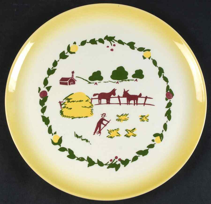 California Farmhouse Yellow Luncheon Plate by Brock-1