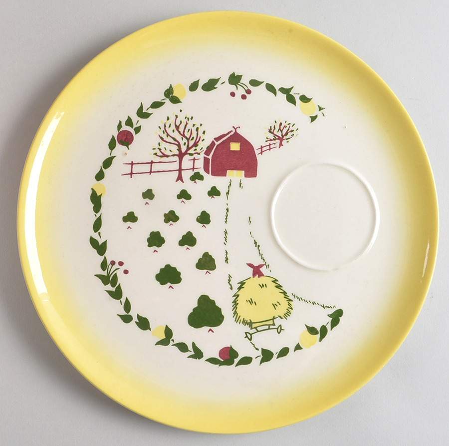 California Farmhouse Yellow Snack Plate by Brock-1
