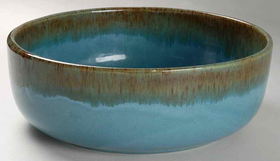 California Rustic (Turquoise) 9" Round Vegetable Bowl by Brock-1