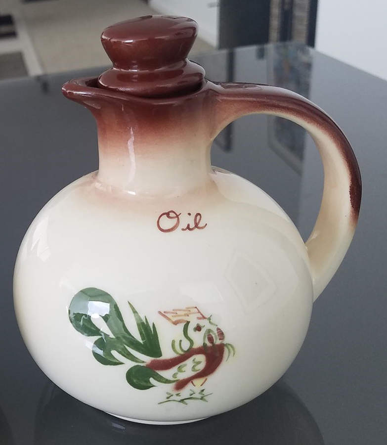 Chanticleer Oil Cruet and Stopper by Brock-1