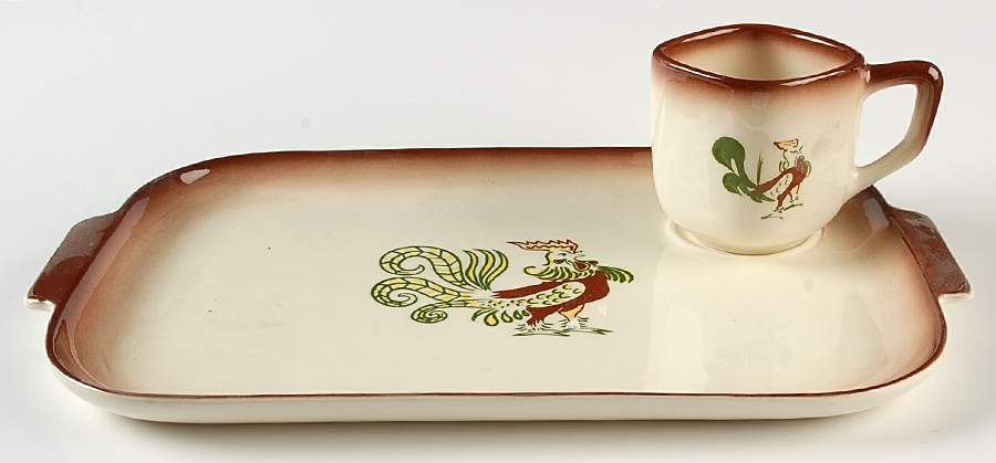 Chanticleer Snack Plate & Cup Set by Brock-1