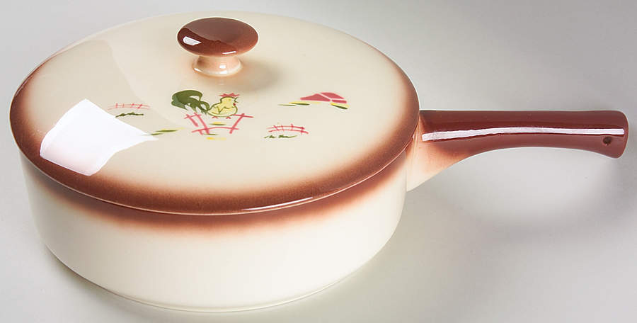 Country Lane Brown 2 Qt Round Covered Casserole by Brock-1
