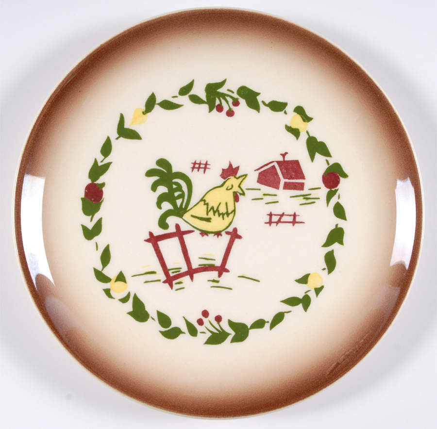 Country Lane Brown Bread & Butter Plate by Brock-1