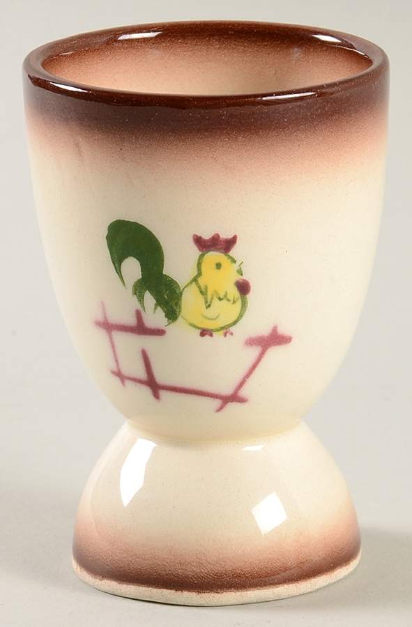 Country Lane Brown Double Egg Cup by Brock-1