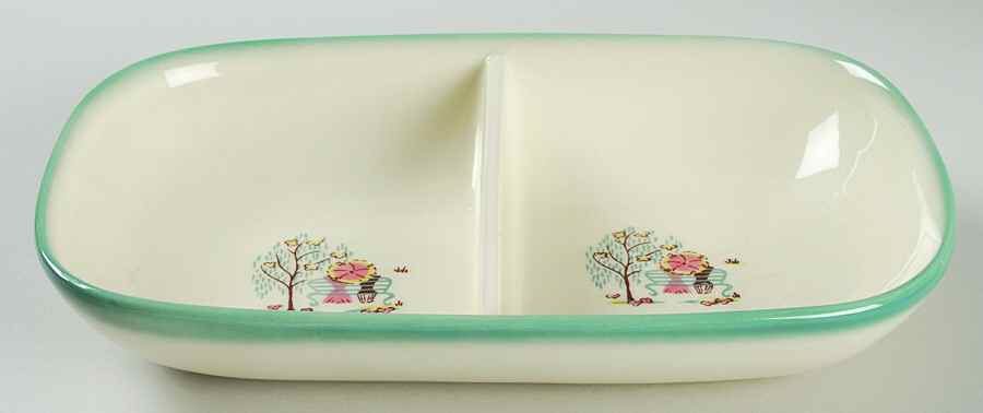 Forever Yours 10" Oval Divided Vegetable Bowl by Brock-1