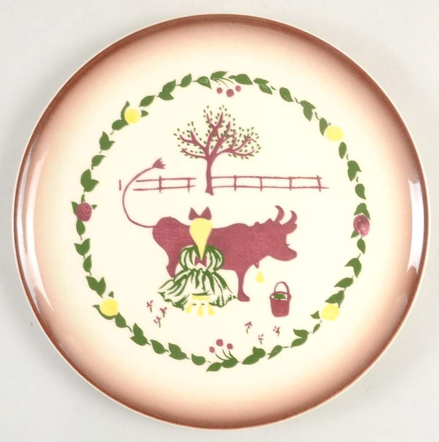 Harvest (Brown Trim) Salad Plate by Brock-1