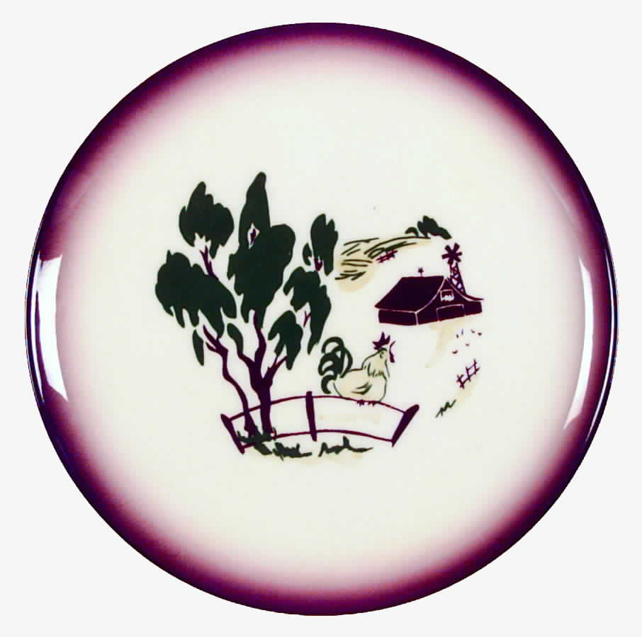Harvest (Brown Trim) Salad Plate by Brock-1