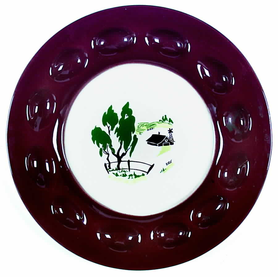 Harvest (Brown Trim) Deviled Egg Plate by Brock-1