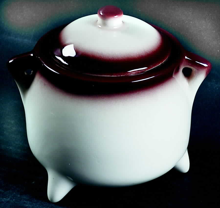 Harvest (Brown Trim) Sugar Bowl & Lid by Brock-1