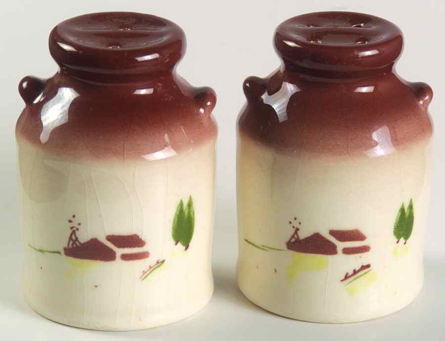 Harvest (Brown Trim) Salt & Pepper Set by Brock-1