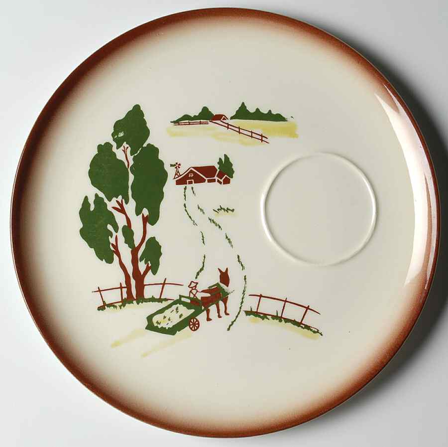 Harvest (Brown Trim) Snack Plate by Brock-1