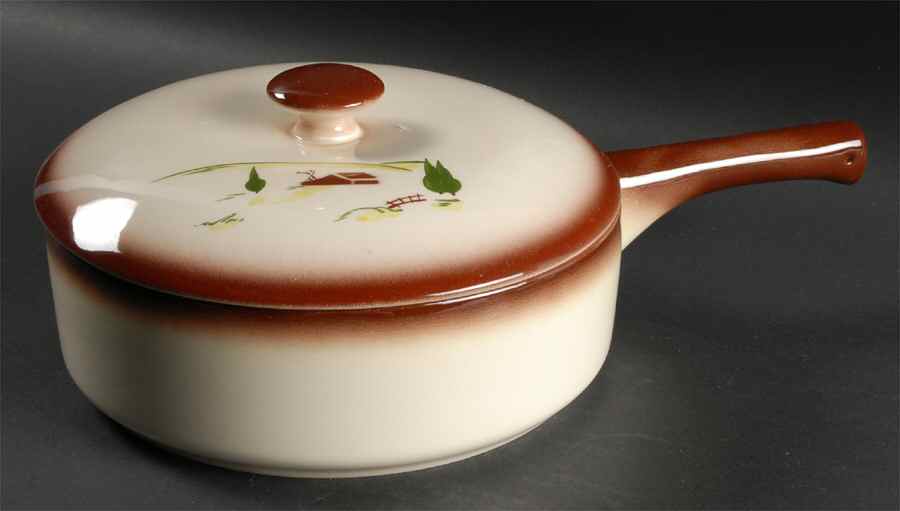 Harvest (Brown Trim) 1.5 Qt Round Covered Casserole by Brock-1