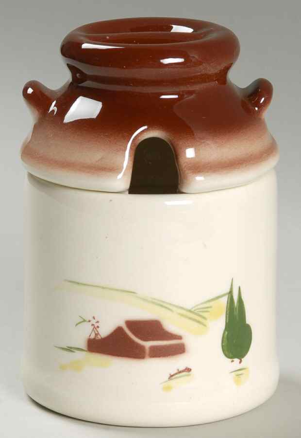 Harvest (Brown Trim) Spice Canister & Lid by Brock-1