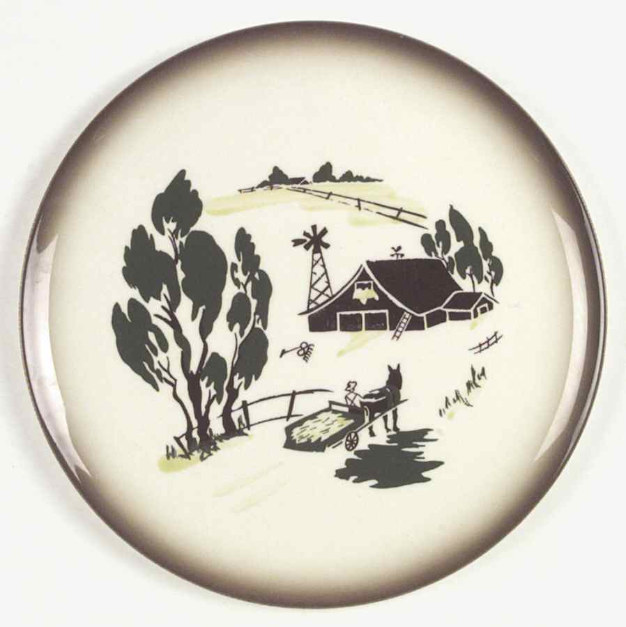 Harvest (Brown Trim) Luncheon Plate by Brock-1