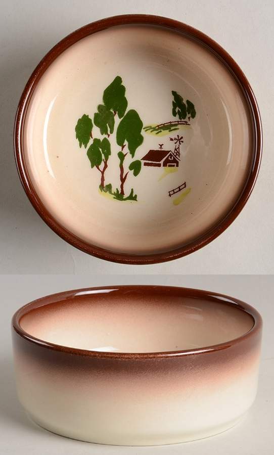 Harvest (Brown Trim) Center Section for(6 Pc Lazy Susan W/Plastic Base) by Brock-1