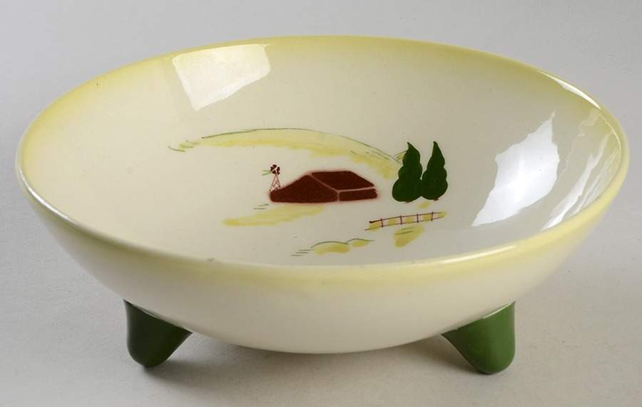Harvest (Yellow Trim) 7" Round Vegetable Bowl by Brock-1