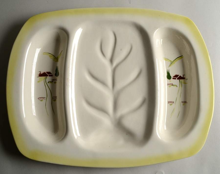 Harvest (Yellow Trim) 17" Rectangular Serving Platter by Brock-1