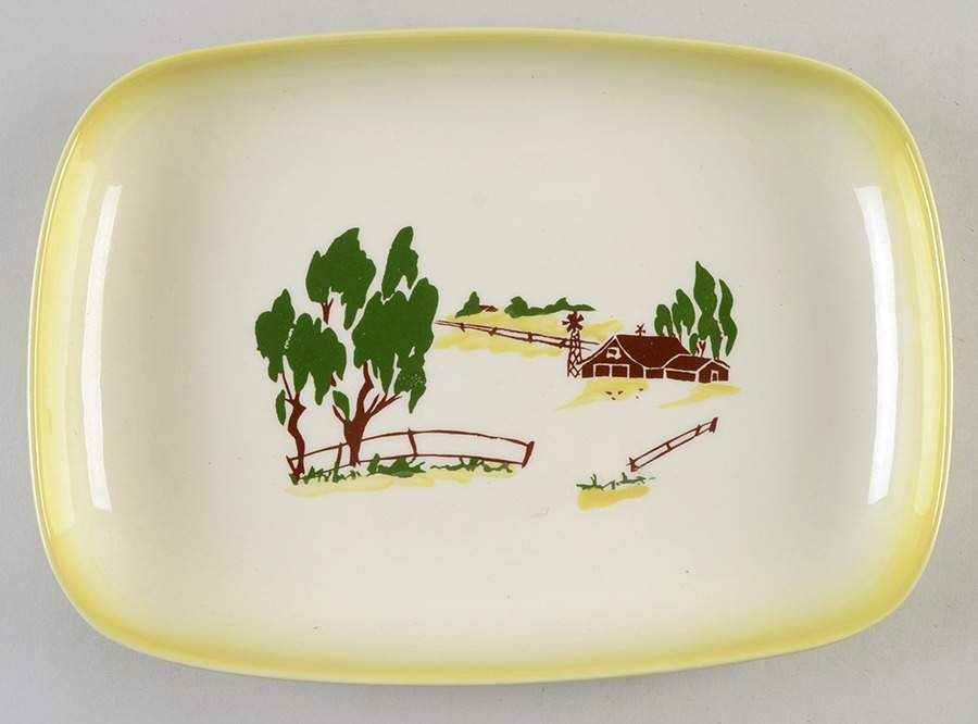 Harvest (Yellow Trim) 11" Rectangular Serving Platter by Brock-1