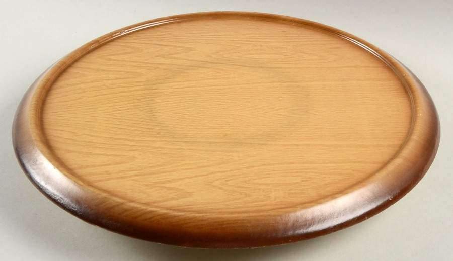Harvest (Yellow Trim) Wood Lazy Susan Base by Brock-1