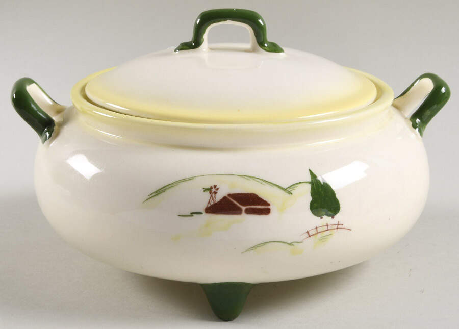Harvest (Yellow Trim) Round Covered Vegetable by Brock-1