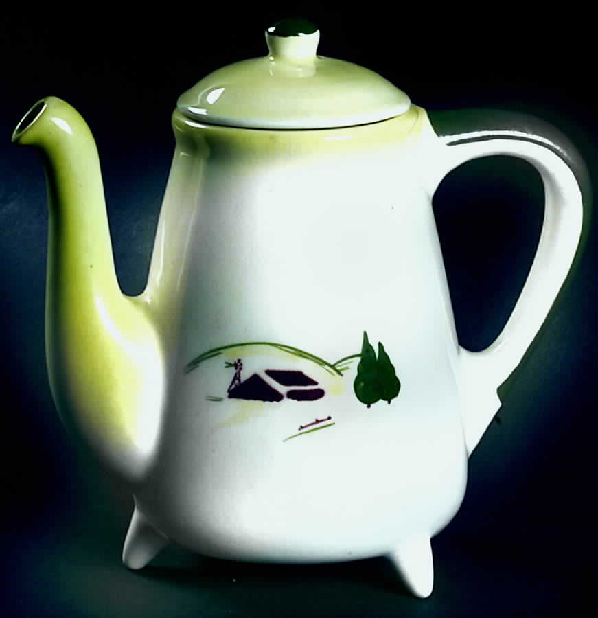 Harvest (Yellow Trim) Mini Coffee Pot & Lid by Brock-1