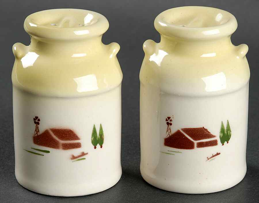 Harvest (Yellow Trim) Salt & Pepper Set by Brock-1