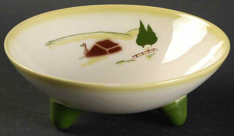 Harvest (Yellow Trim) 6" 3-Toed Trivet Bowl by Brock-1