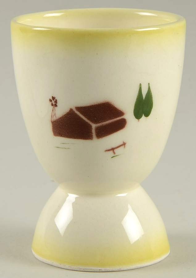 Harvest (Yellow Trim) Double Egg Cup by Brock-1