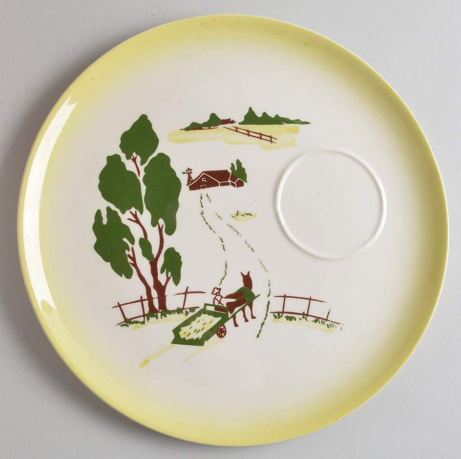 Harvest (Yellow Trim) Snack Plate by Brock-1