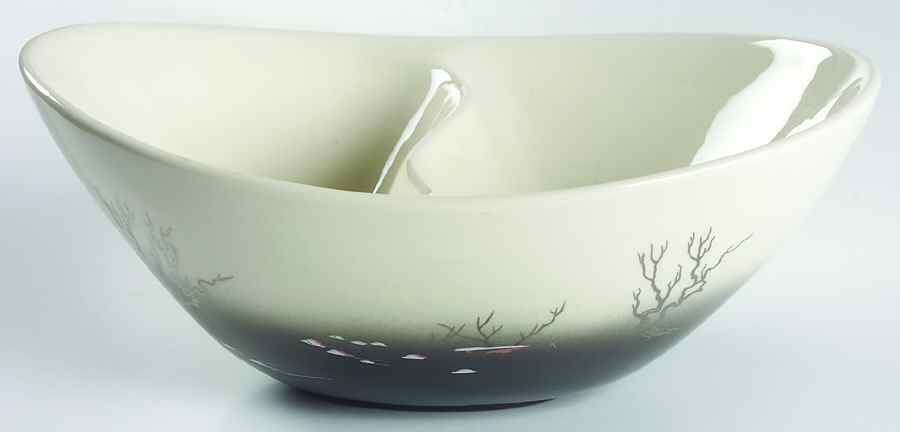 Manzanita 9" Oval Divided Vegetable Bowl by Brock-1