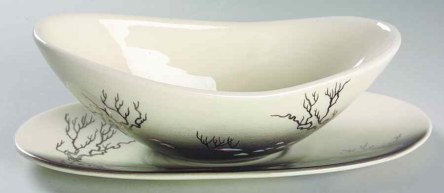 Manzanita Gravy Boat & Underplate by Brock-1