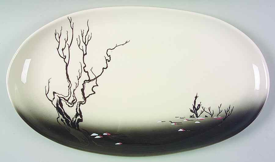 Manzanita 15" Oval Serving Platter by Brock-1
