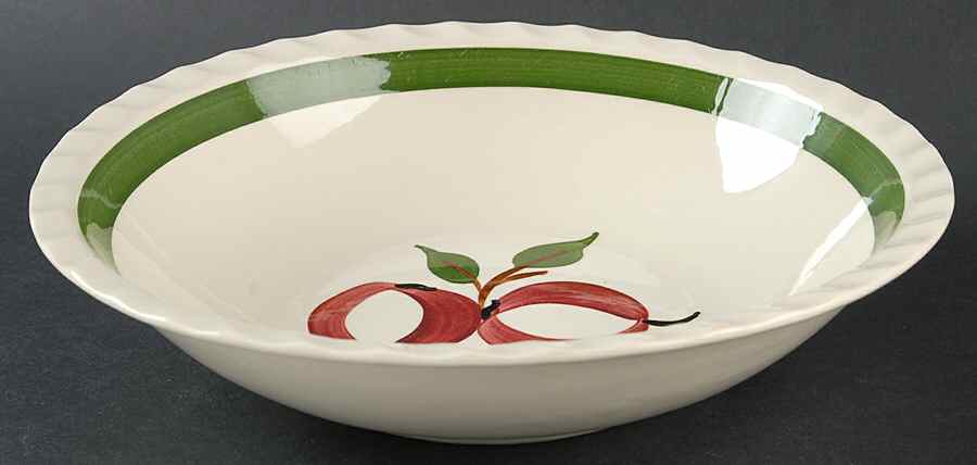 Apple Crunch 9" Round Vegetable Bowl by Blue Ridge Southern Pottery-1