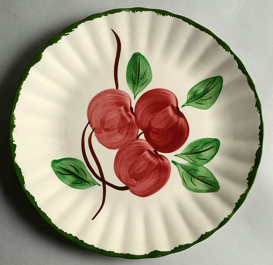 Apple Trio Dinner Plate by Blue Ridge Southern Pottery-1