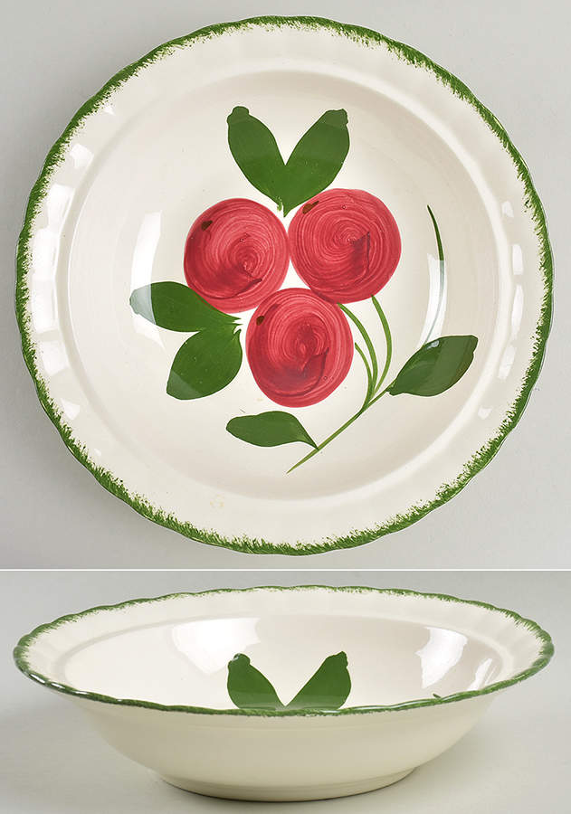 Apple Trio Round Vegetable No Lid by Blue Ridge Southern Pottery-1